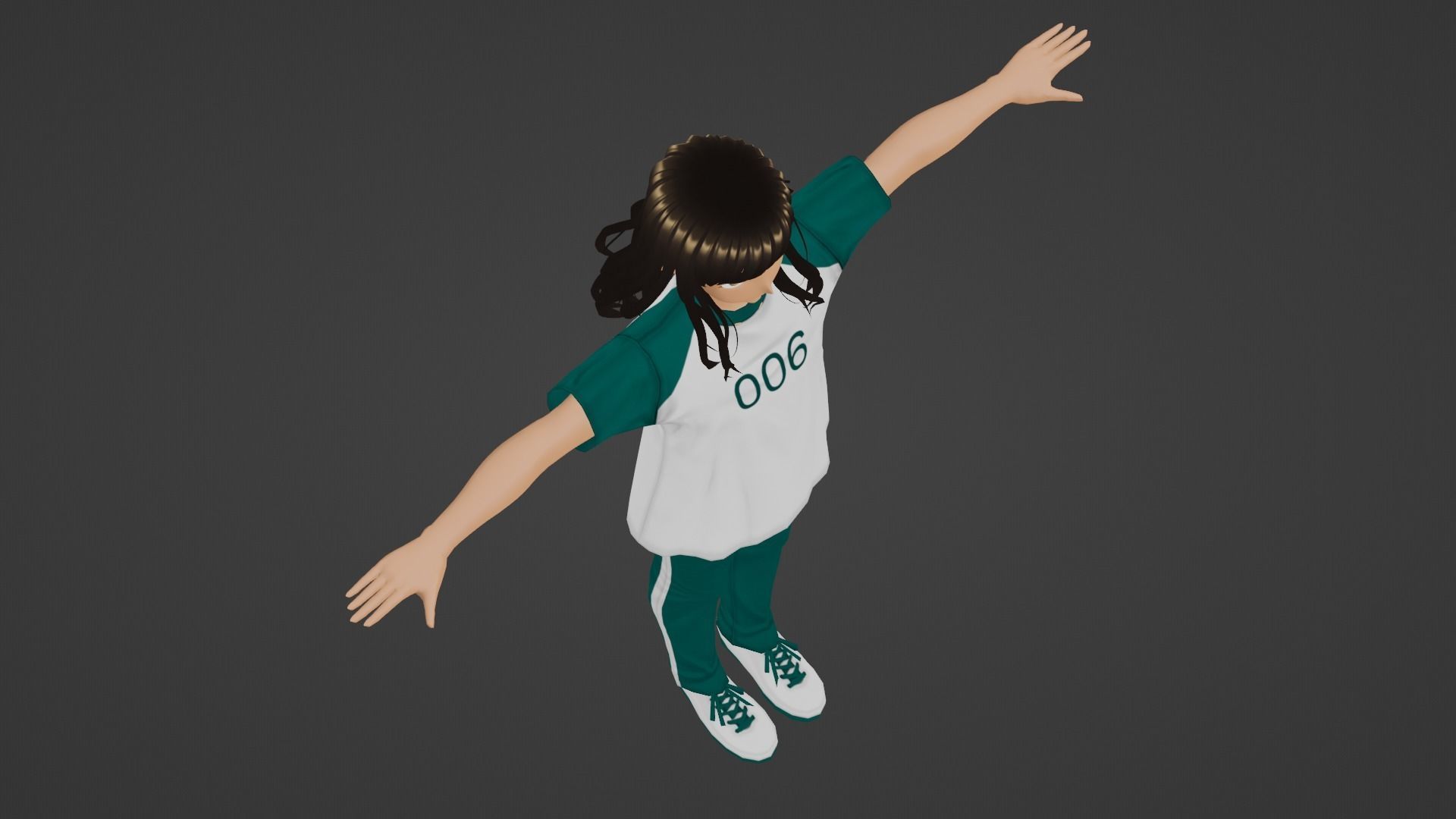 Squid Game - Player Low-poly 3D model_5