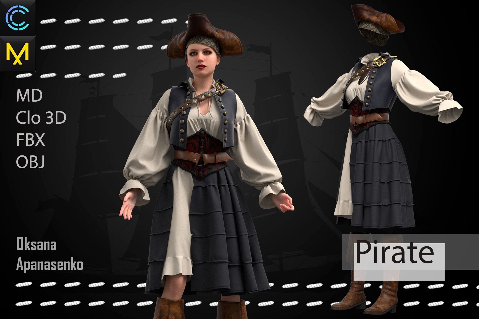Pirate 3D model_0