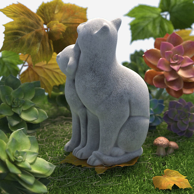 Garden Sculpture Collection 3D model_8