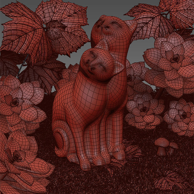 Garden Sculpture Collection 3D model_10