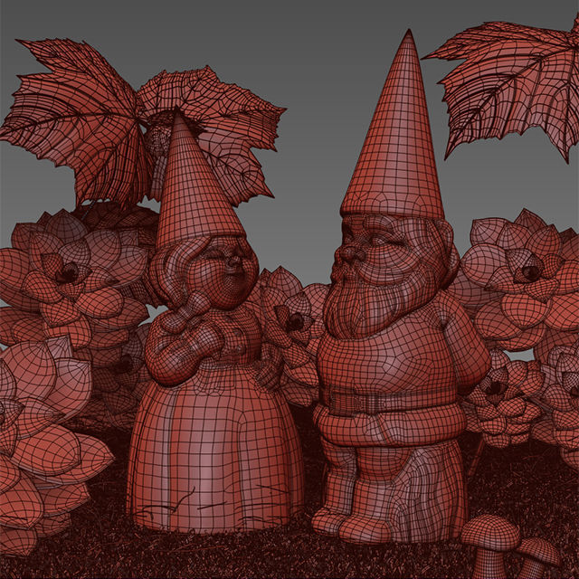 Garden Sculpture Collection 3D model_5