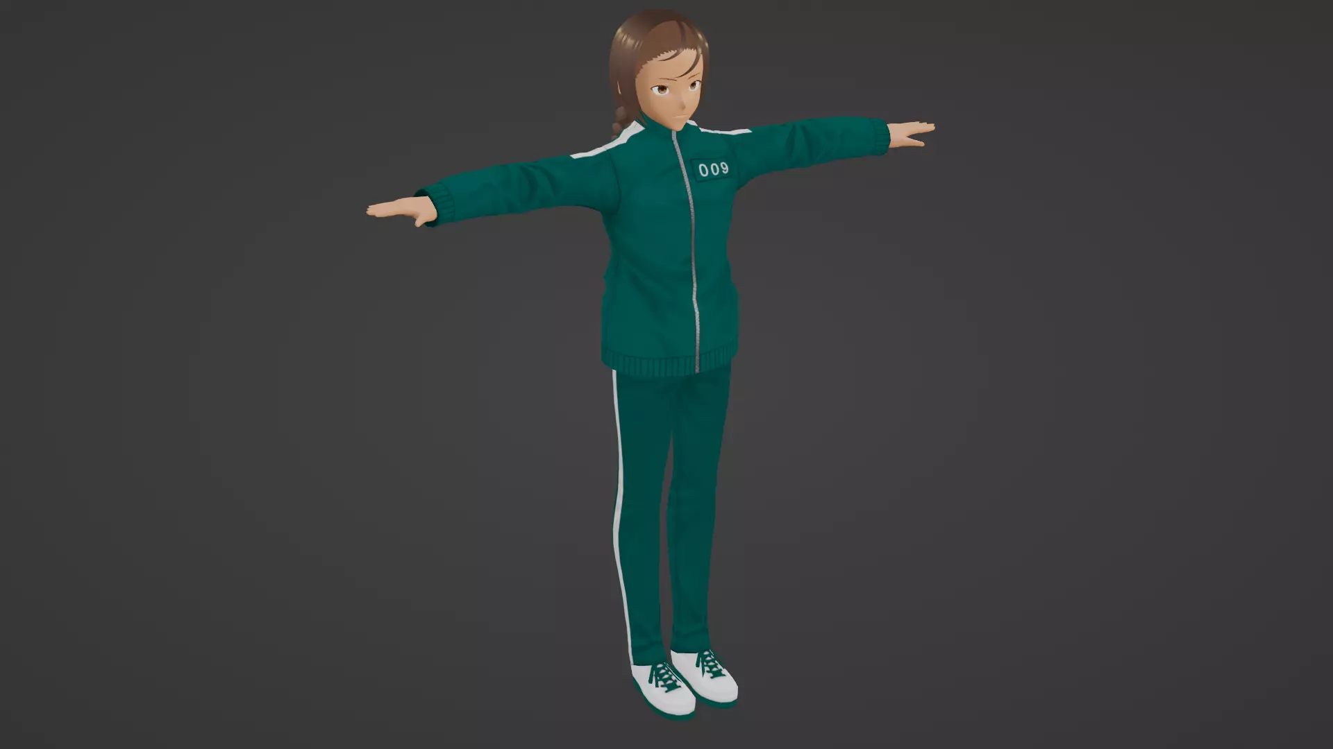 Squid Game - Player Low-poly 3D model_0