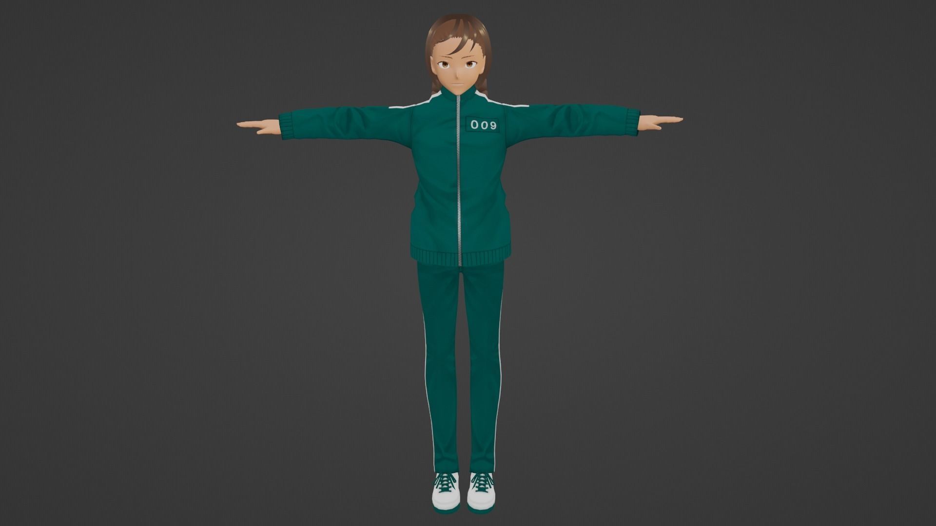 Squid Game - Player Low-poly 3D model_1