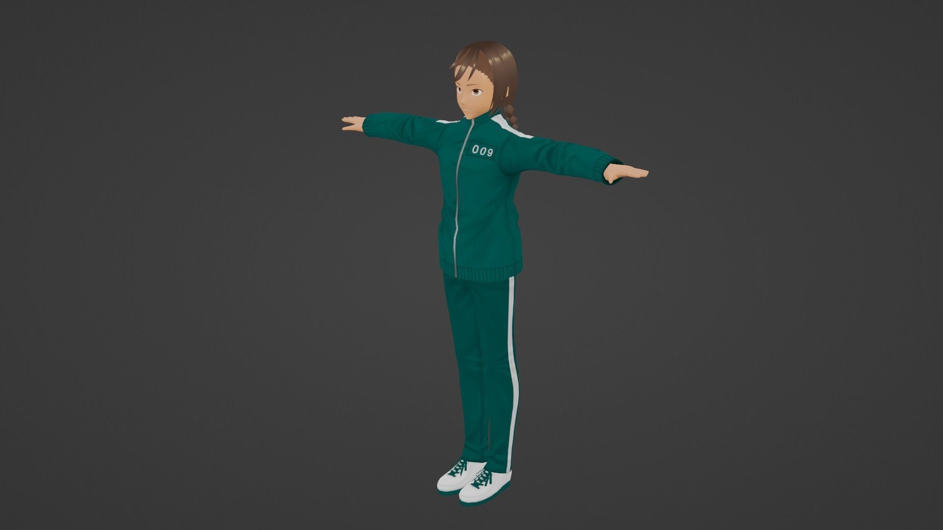 Squid Game - Player Low-poly 3D model_2