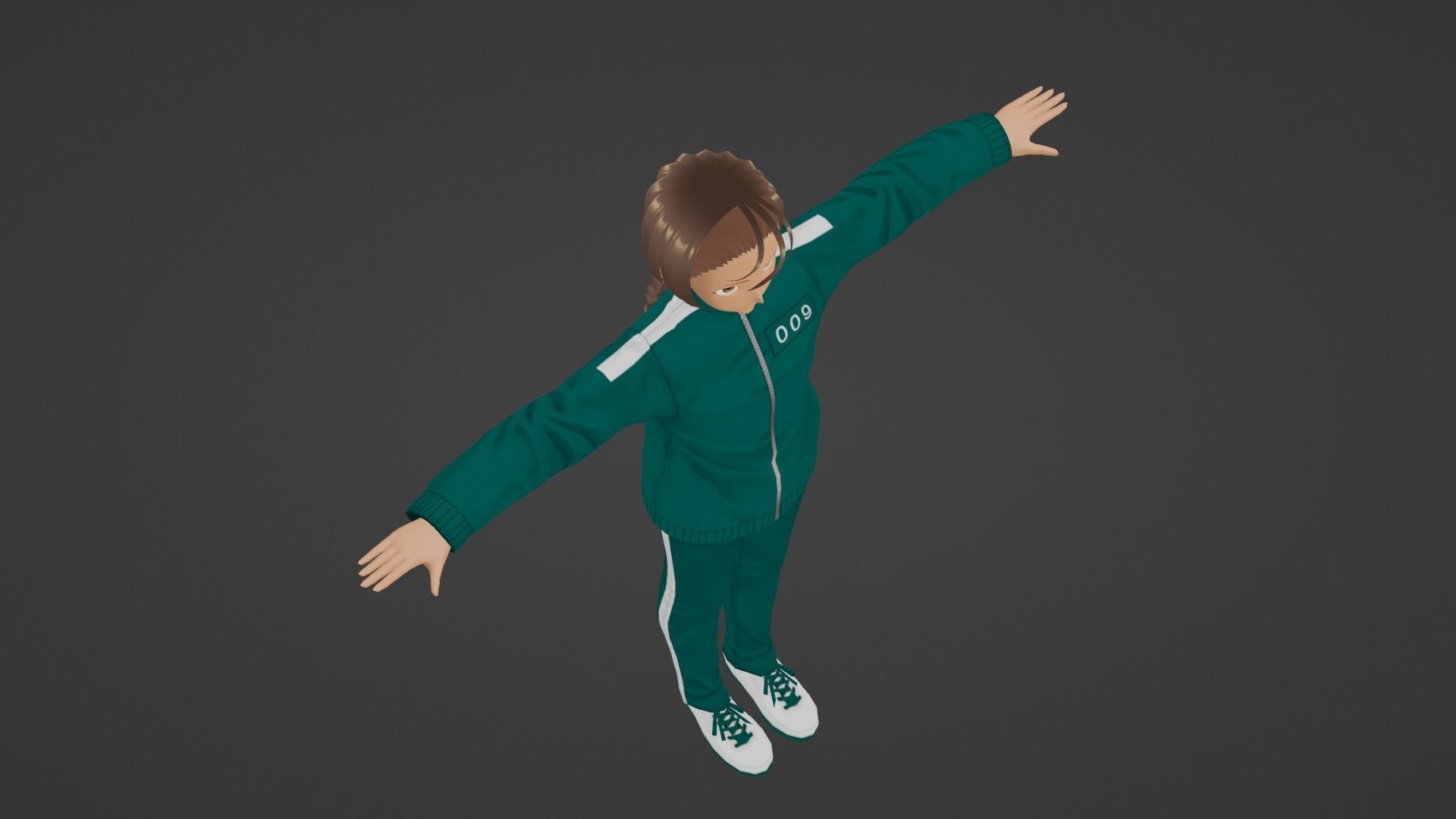 Squid Game - Player Low-poly 3D model_8