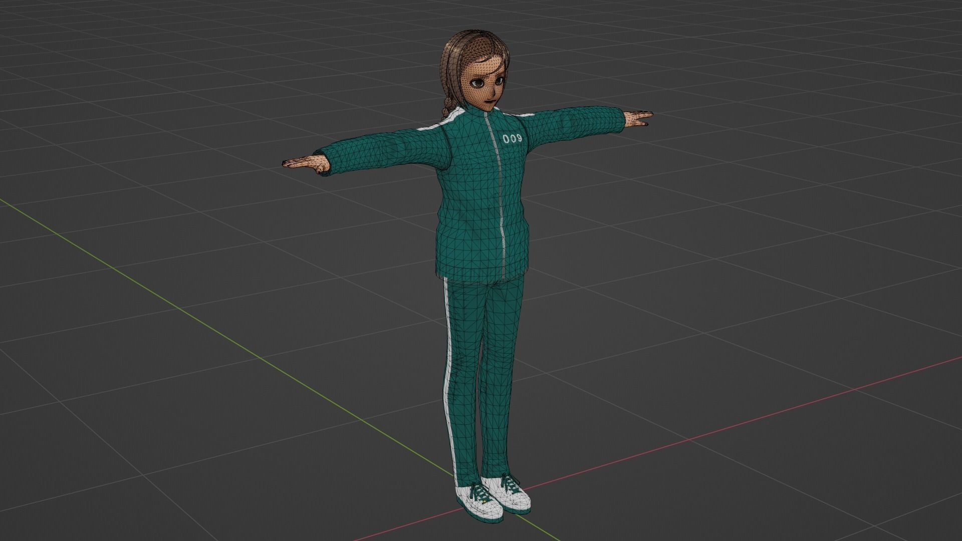 Squid Game - Player Low-poly 3D model_6