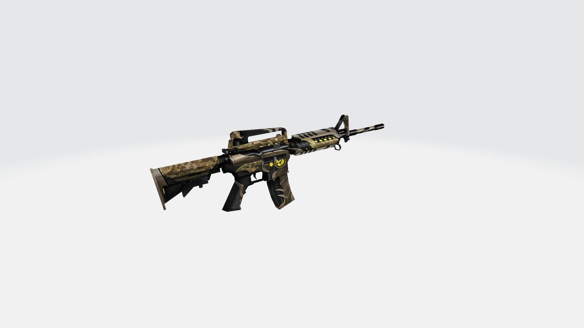 M4A1 Rifle Game Weapon 31x 3D model_13