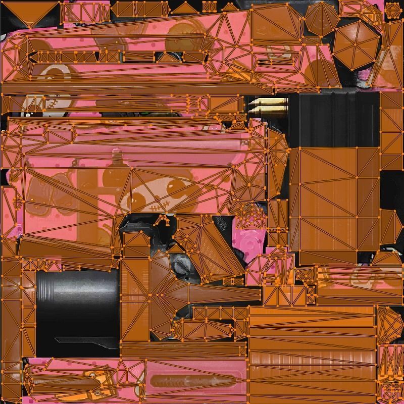 M4A1 Rifle Game Weapon 31x 3D model_4