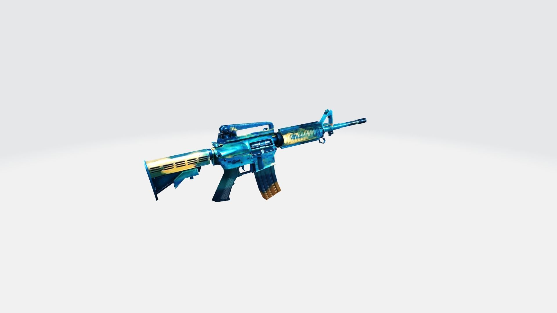 M4A1 Rifle Game Weapon 31x 3D model_29