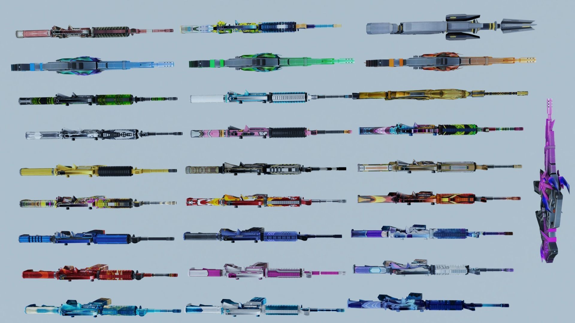 M4A1 Rifle Game Weapon 31x 3D model_2