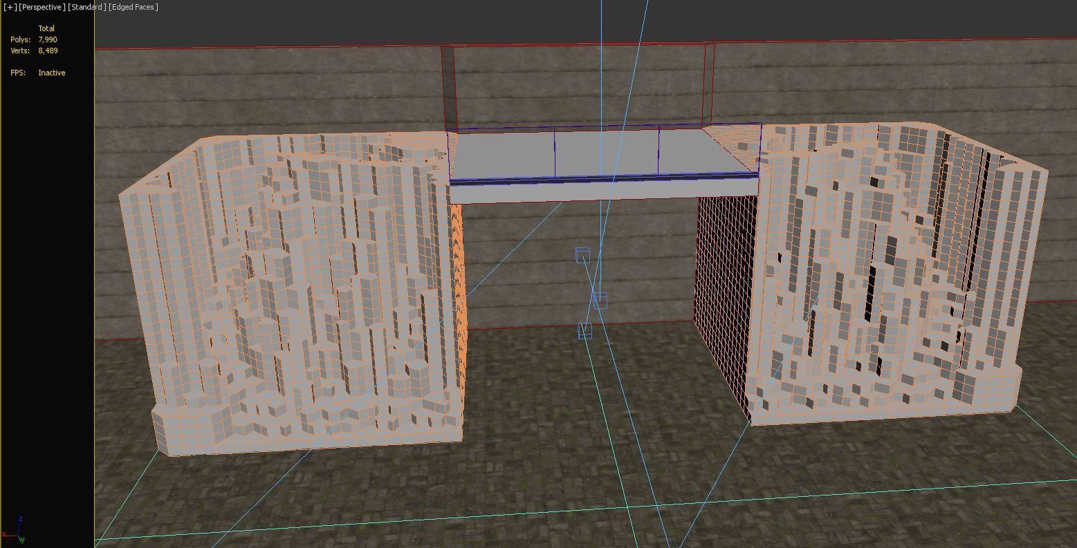 Futuristic stair for people to rest 3D model_8