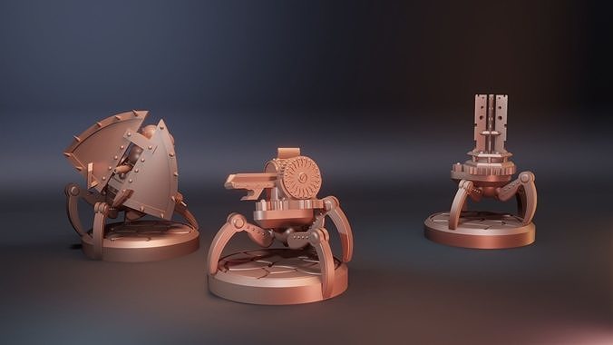 ARTIFICER DND TURRET PACK ELDRITCH CANNON 3D print model