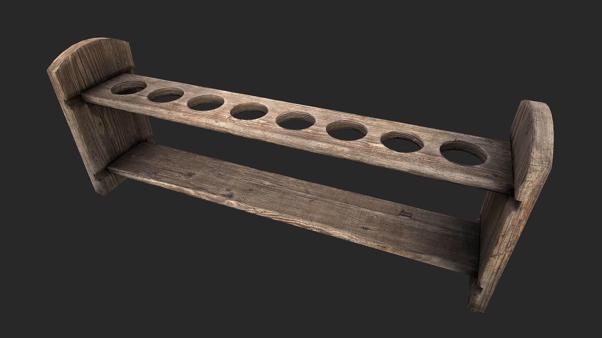 Test Tube Rack Low-poly 3D model_14