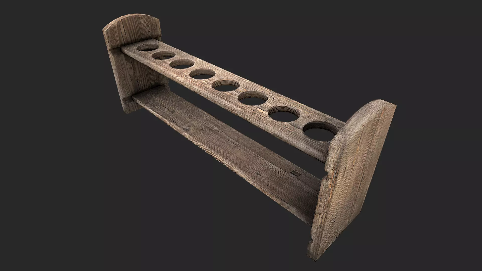 Test Tube Rack Low-poly 3D model_0