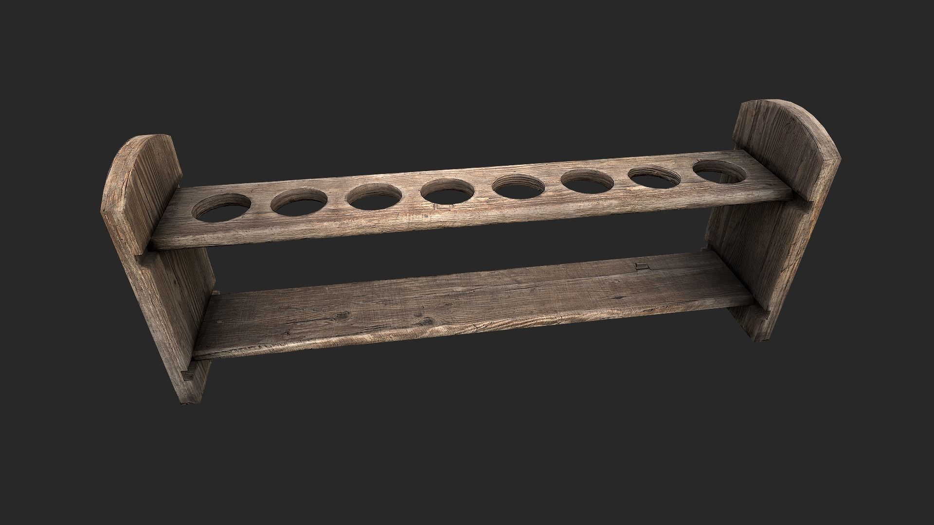 Test Tube Rack Low-poly 3D model_13