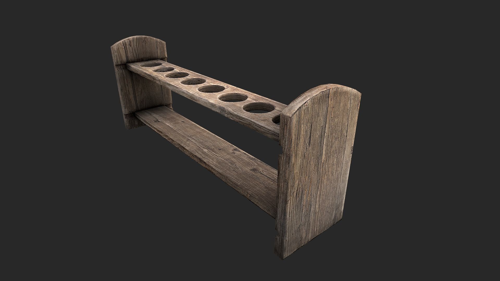 Test Tube Rack Low-poly 3D model_18