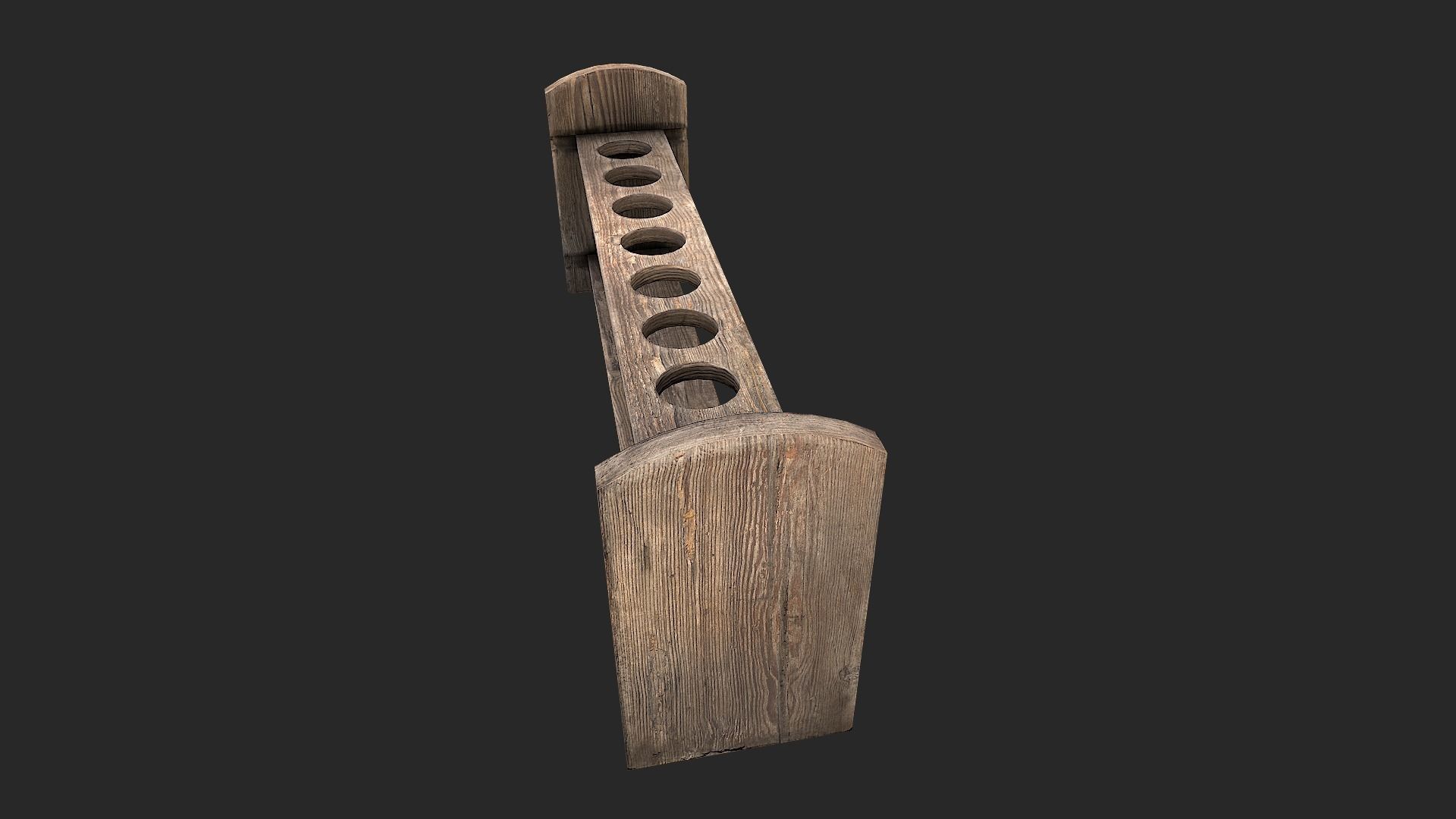 Test Tube Rack Low-poly 3D model_15