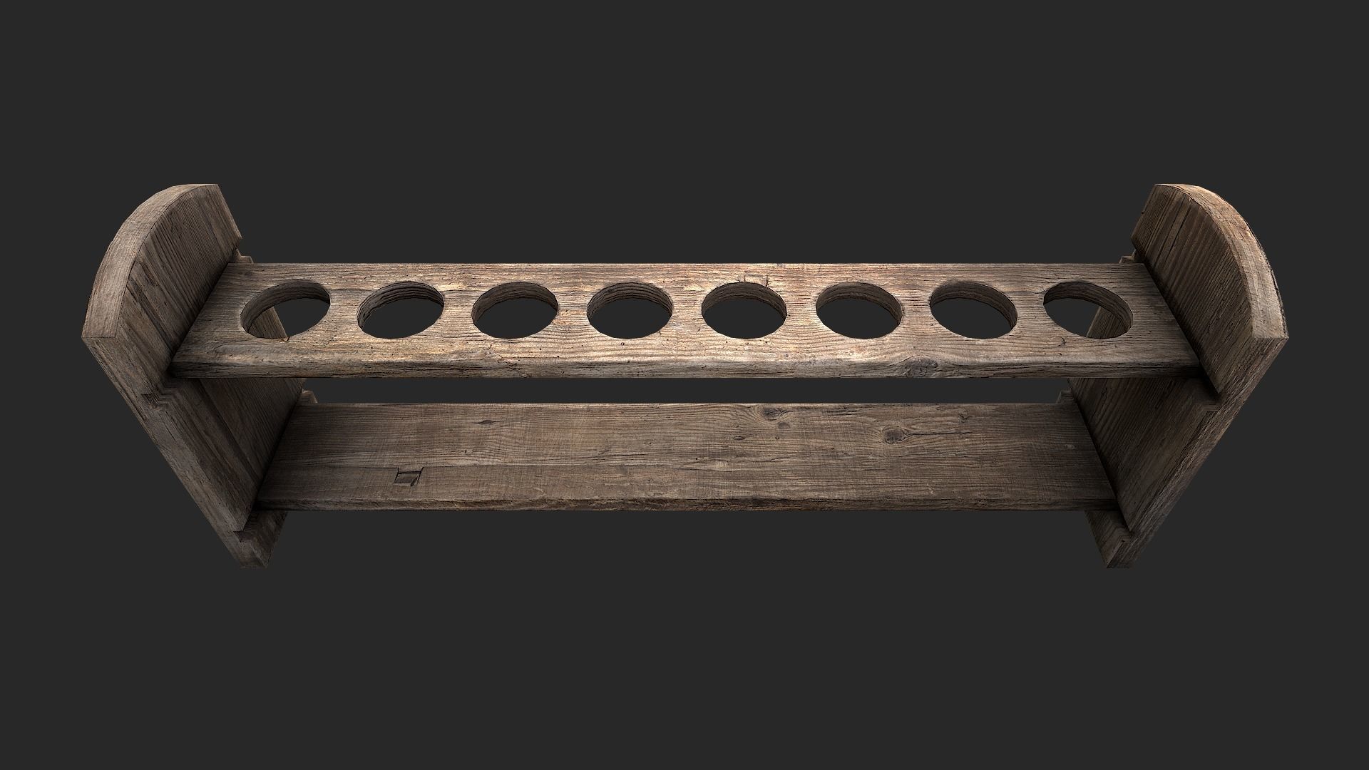 Test Tube Rack Low-poly 3D model_19