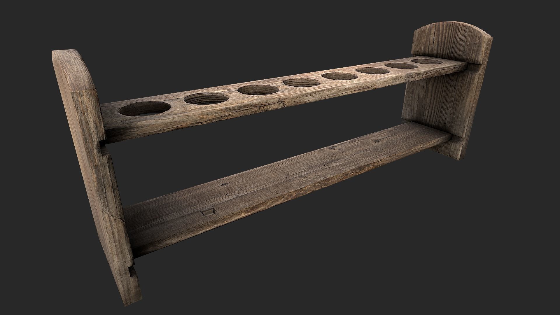 Test Tube Rack Low-poly 3D model_17