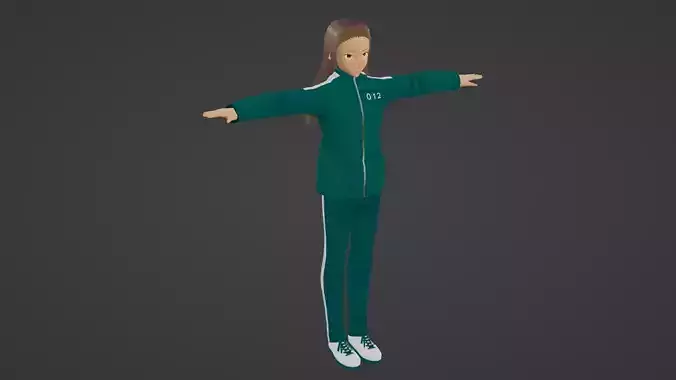 Squid Game - Player Low-poly 3D model