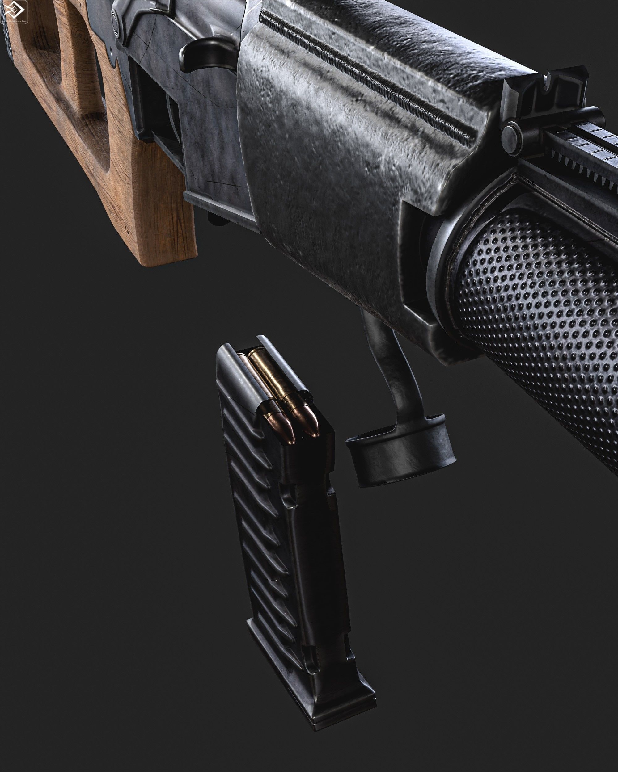 VSS  Sniper Rifle Low-poly 3D model_3