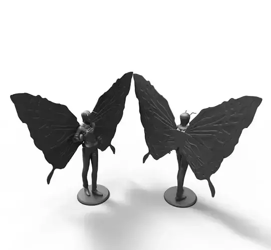 Shaiapouf figurine with butterfly 3D print model
