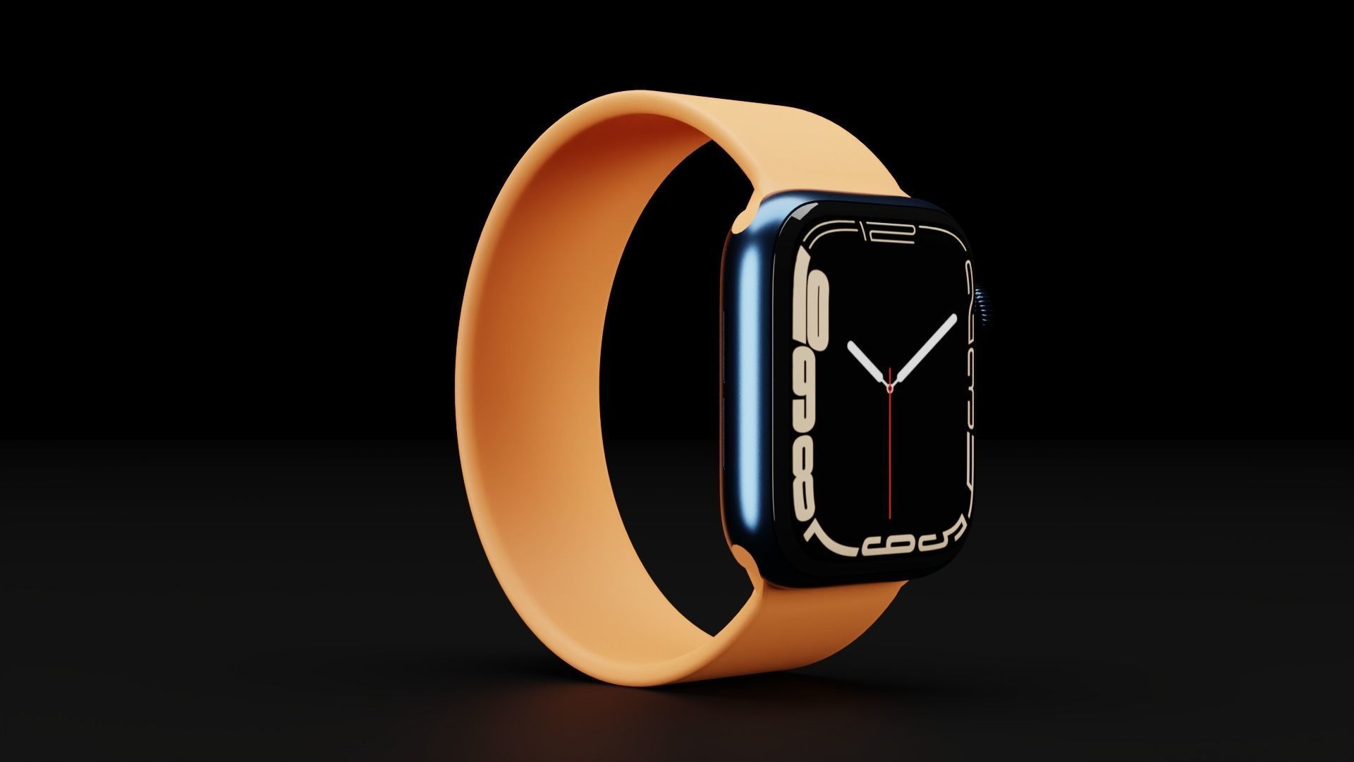 Apple Watch Series 7 in 41 and 45 mm in all Colors Low-poly 3D model_1