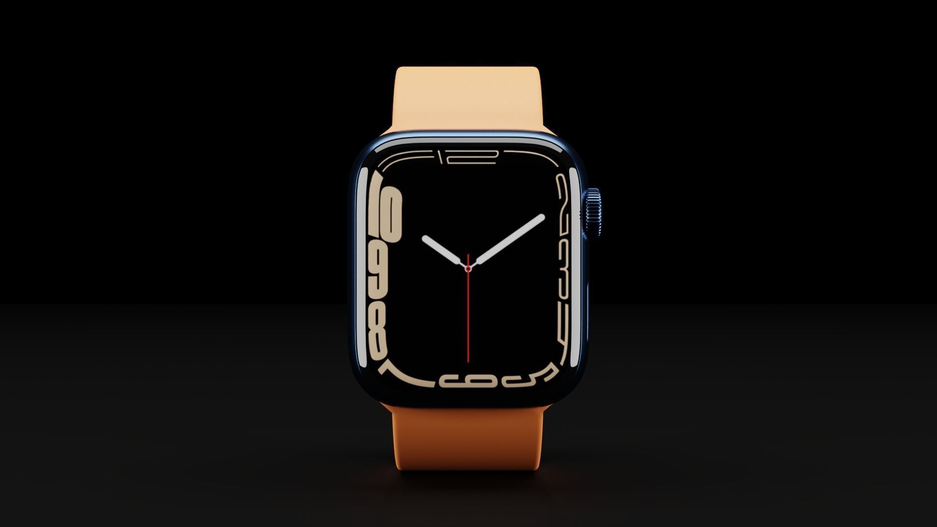 Apple Watch Series 7 in 41 and 45 mm in all Colors Low-poly 3D model_2