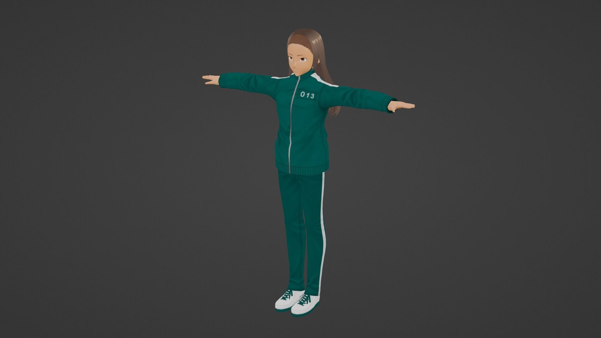 Squid Game - Player Low-poly 3D model_2