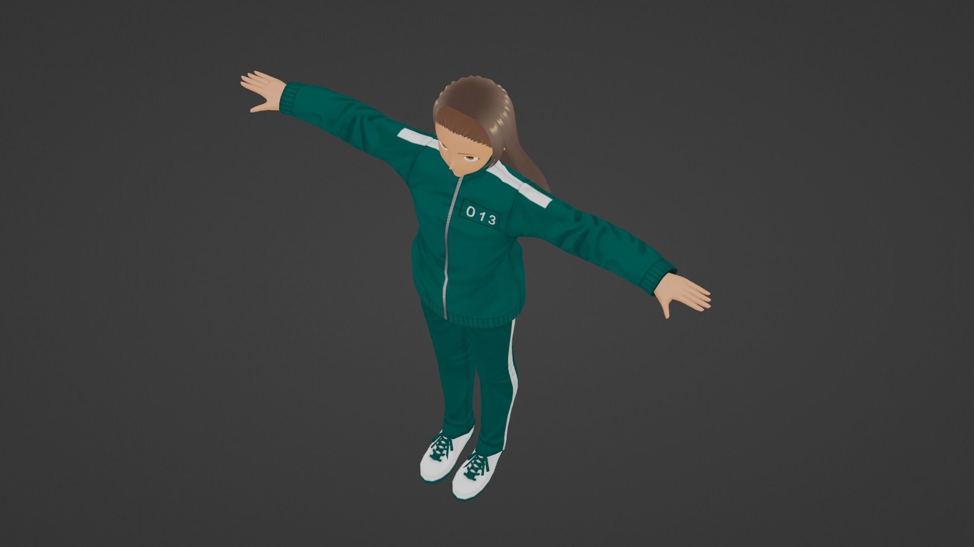 Squid Game - Player Low-poly 3D model_3