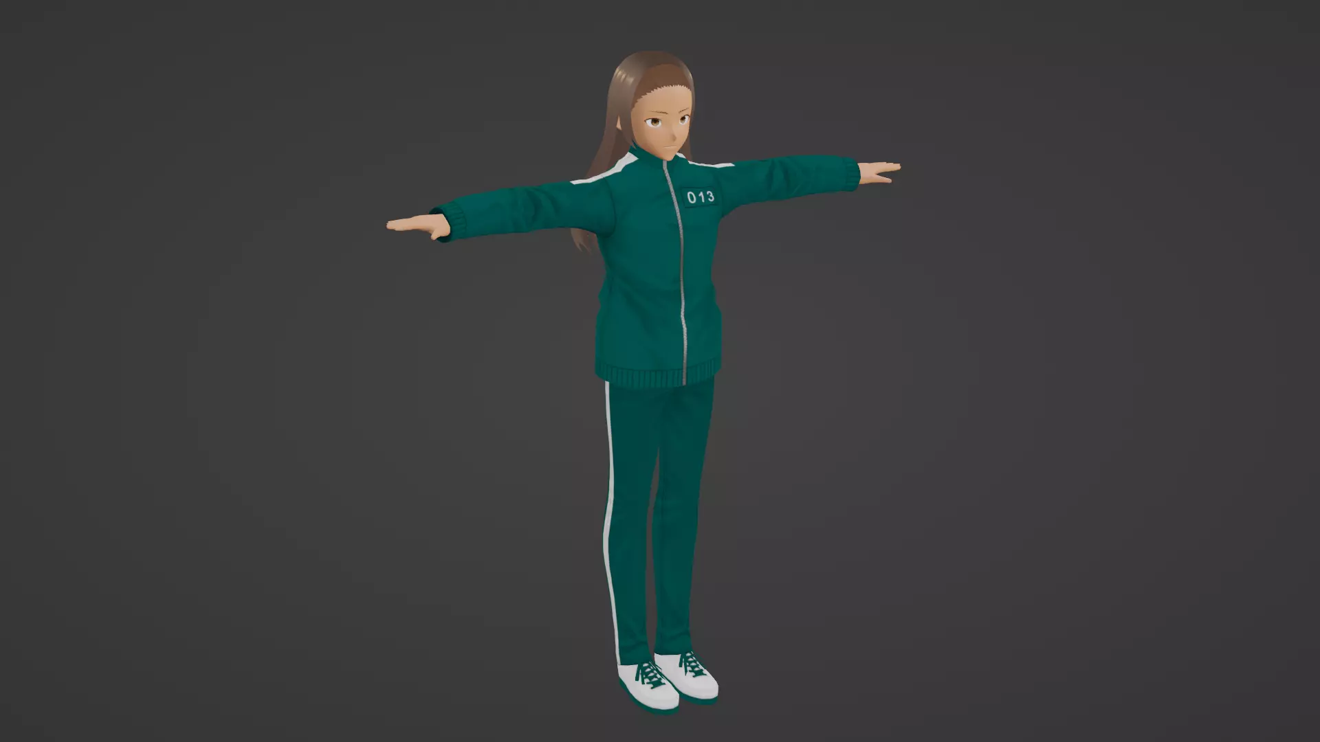 Squid Game - Player Low-poly 3D model_0