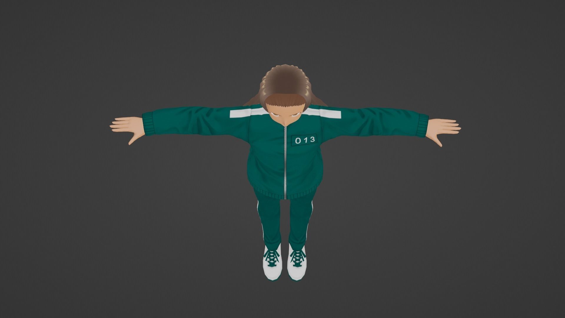 Squid Game - Player Low-poly 3D model_4