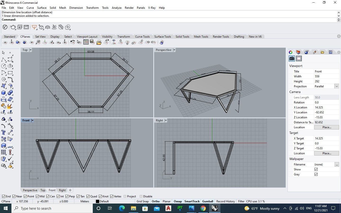 Coffee Table 1016 3D model_3