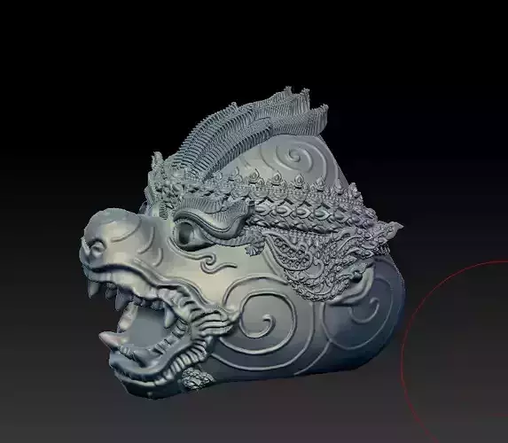 Hanuman Monkey Ring Cambodia Hanuman Ring Thai 3D print model