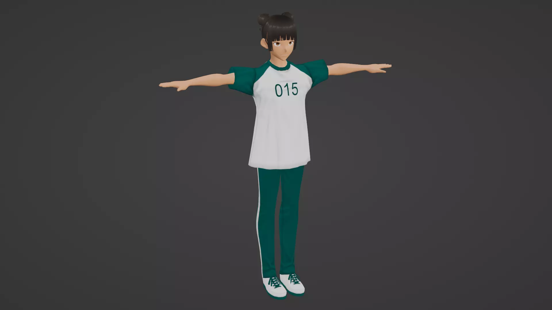 Squid Game - Player Low-poly 3D model_0