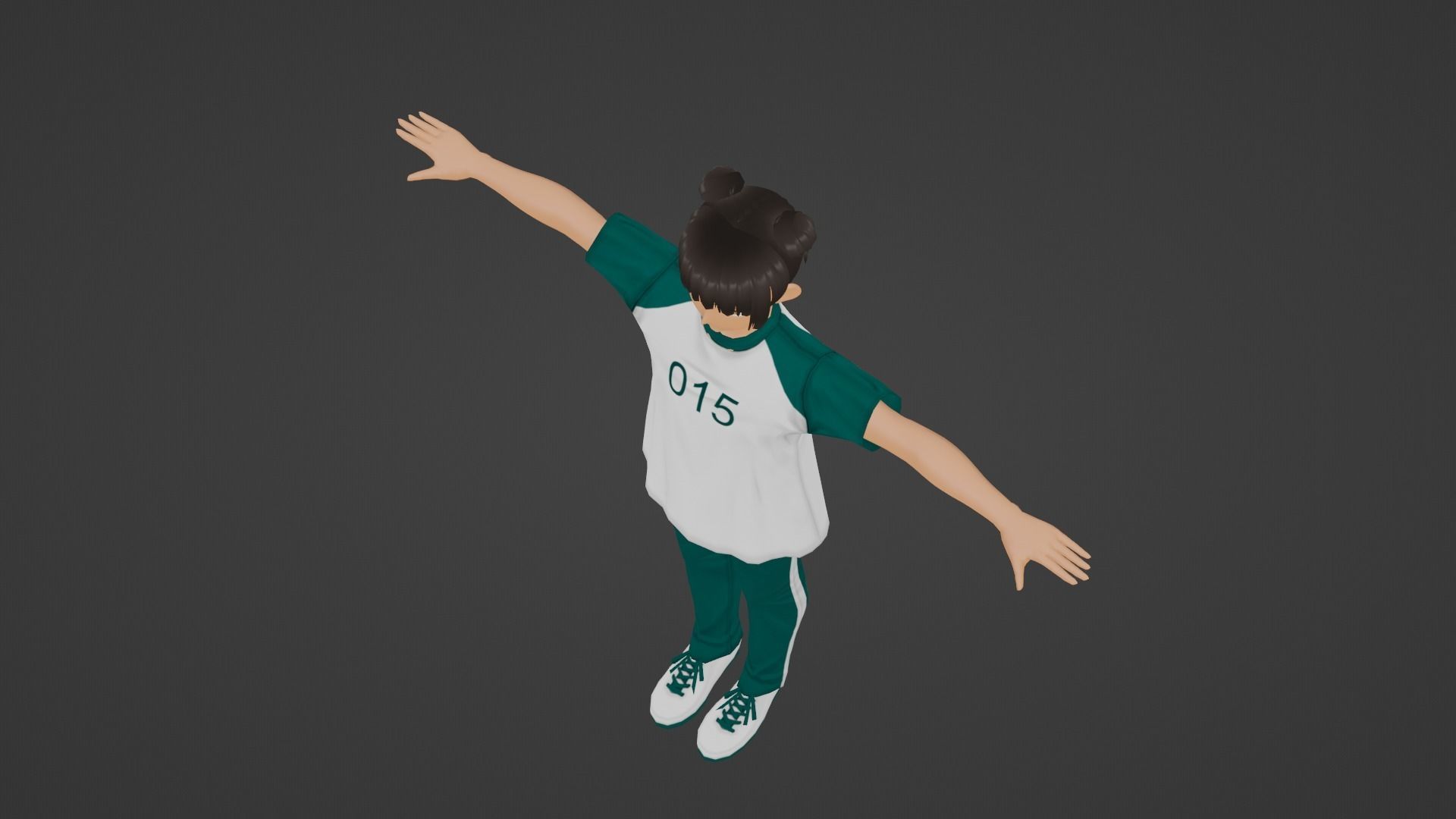 Squid Game - Player Low-poly 3D model_3