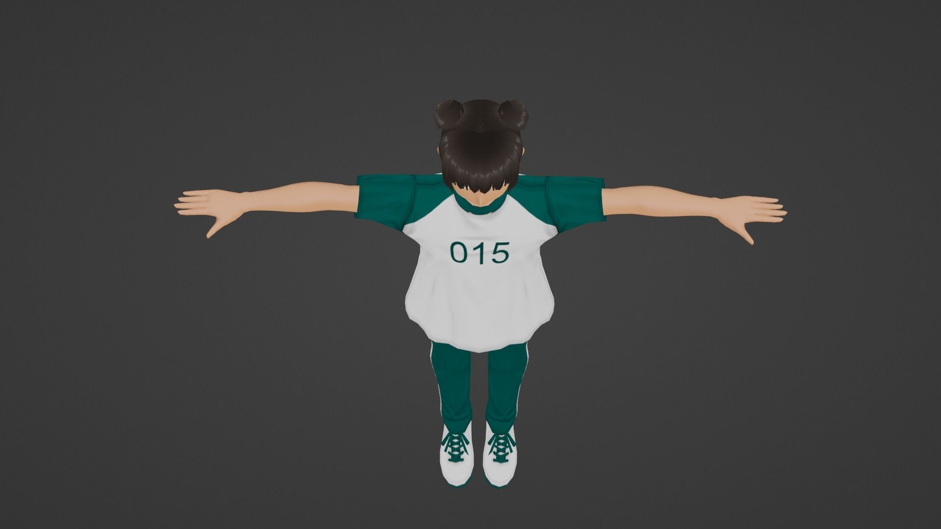 Squid Game - Player Low-poly 3D model_4