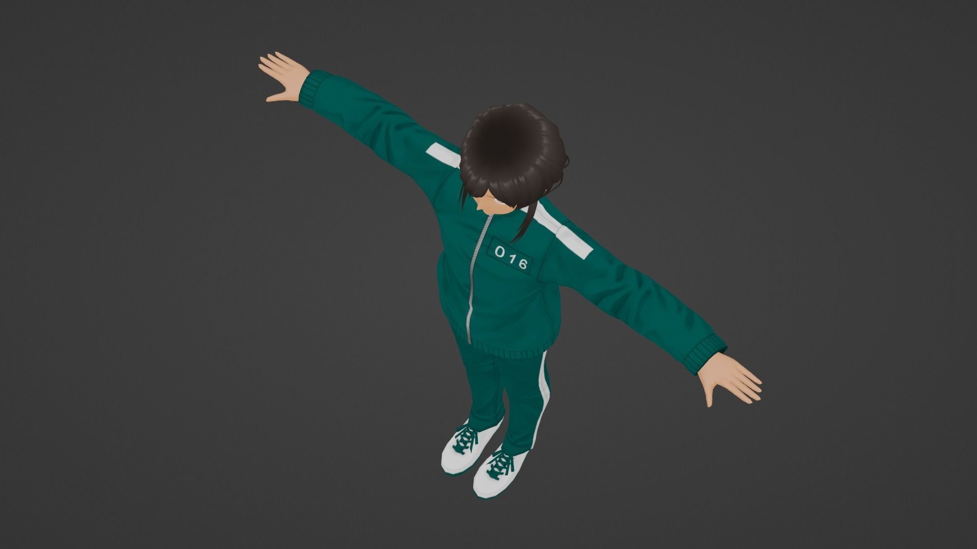 Squid Game - Player Low-poly 3D model_3