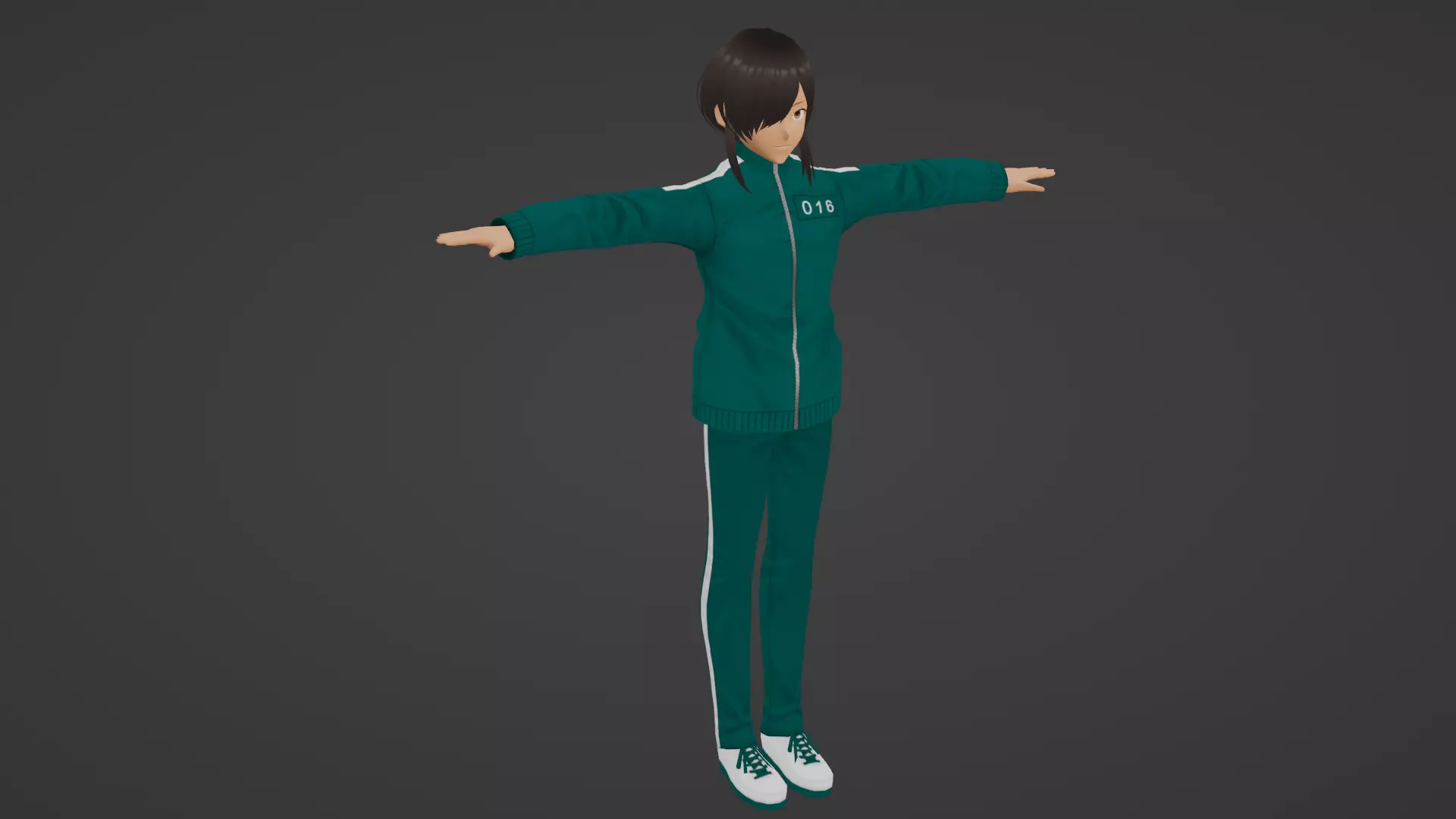 Squid Game - Player Low-poly 3D model_0