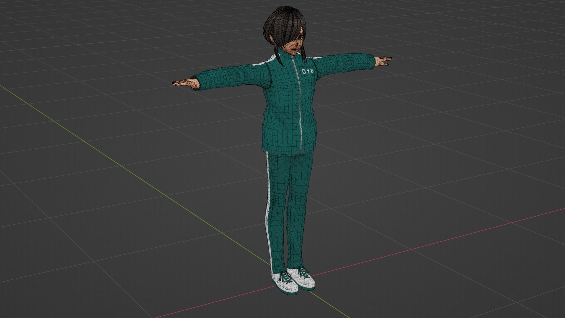 Squid Game - Player Low-poly 3D model_9