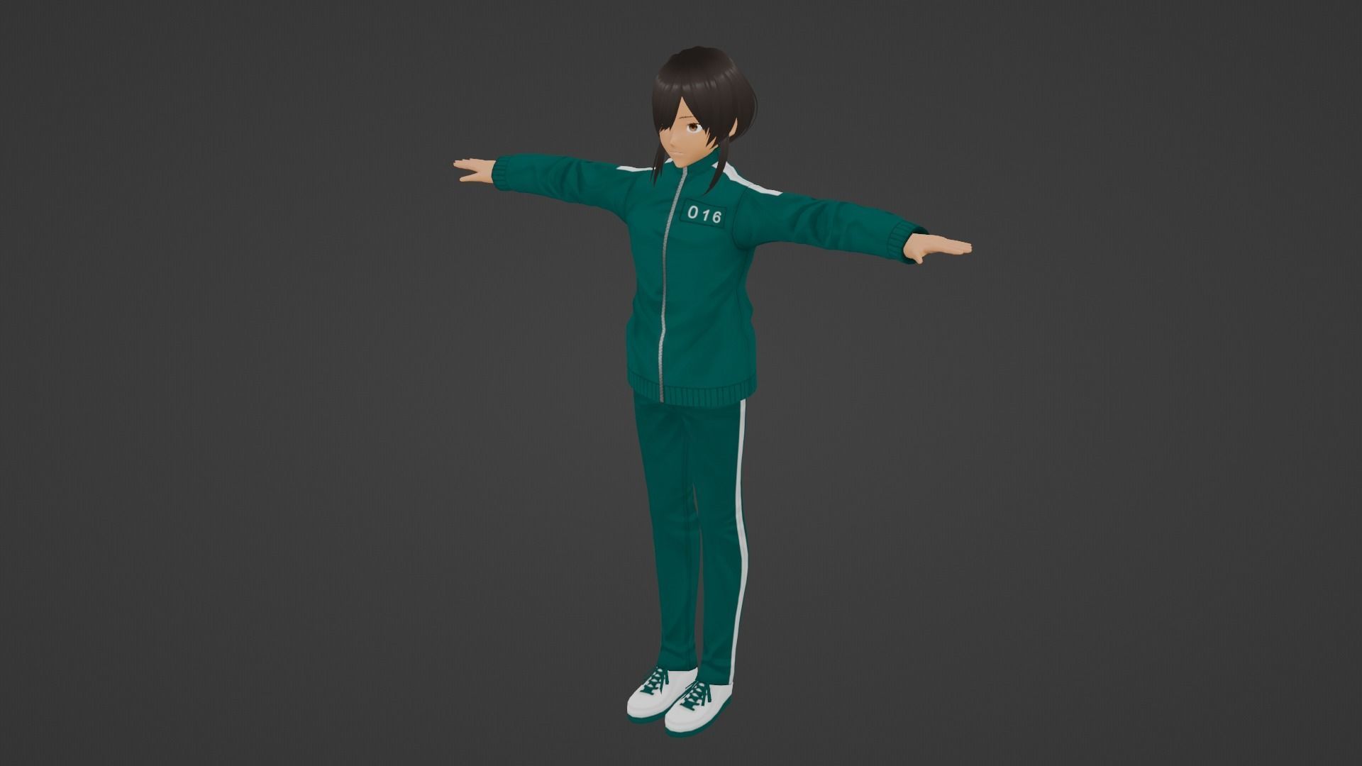 Squid Game - Player Low-poly 3D model_2