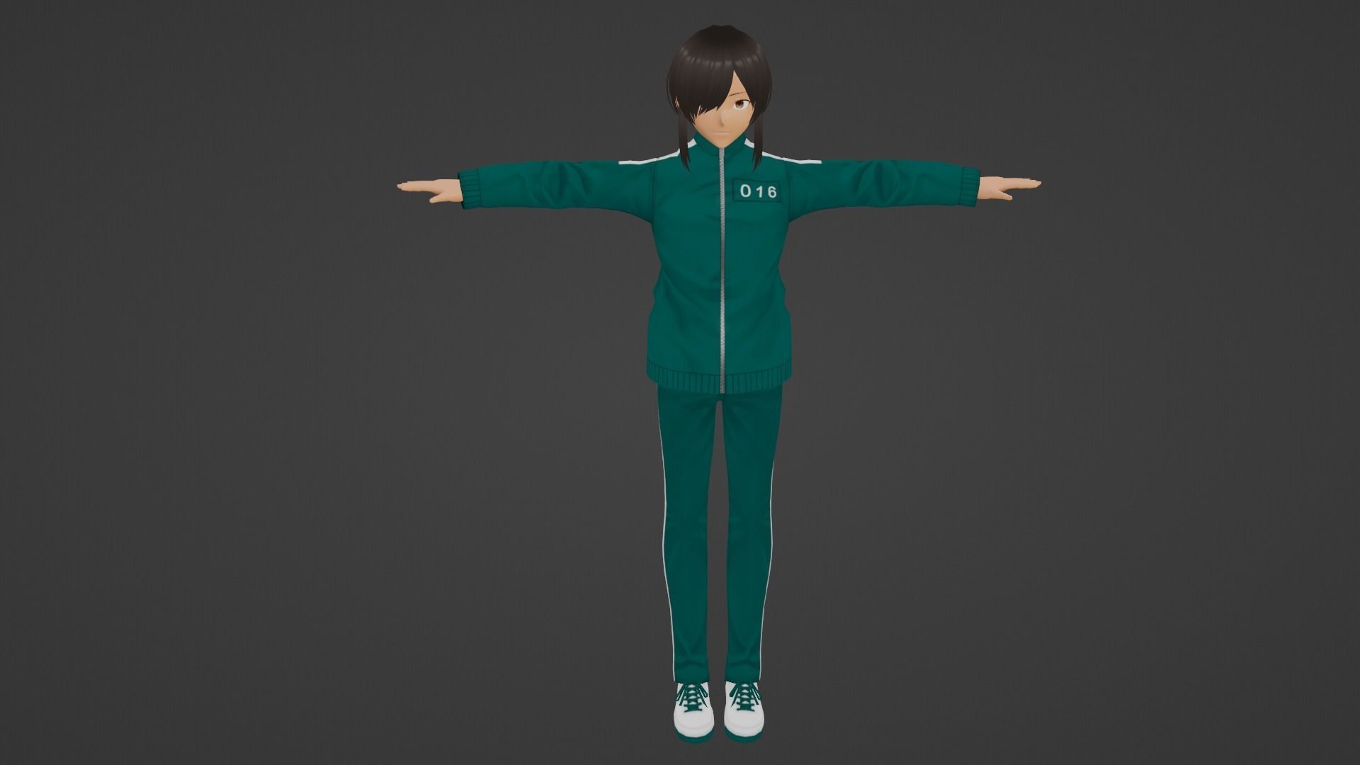 Squid Game - Player Low-poly 3D model_1