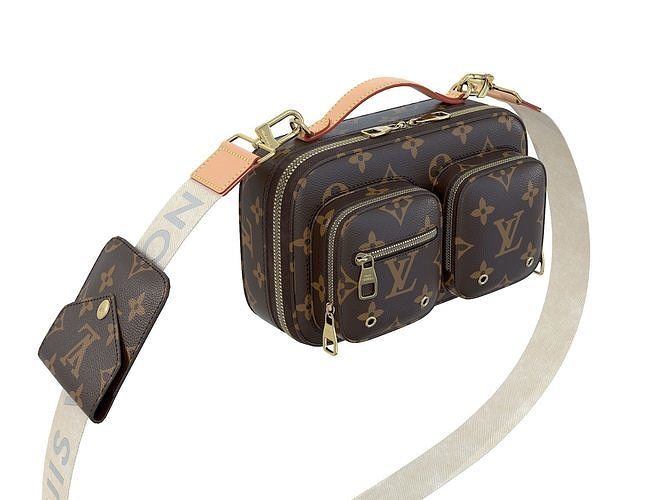 Louis Vuitton Utility Crossbody Bag Monogram Low-poly 3D model