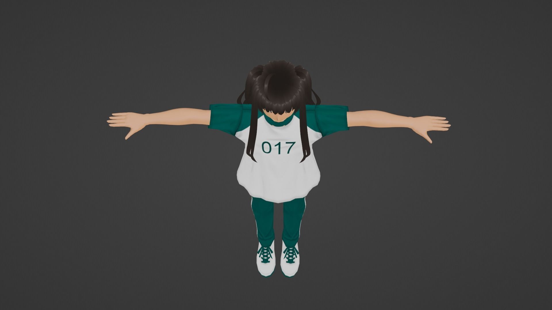 Squid Game - Player Low-poly 3D model_4