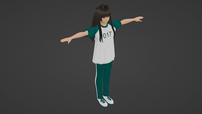 Squid Game - Player Low-poly 3D model