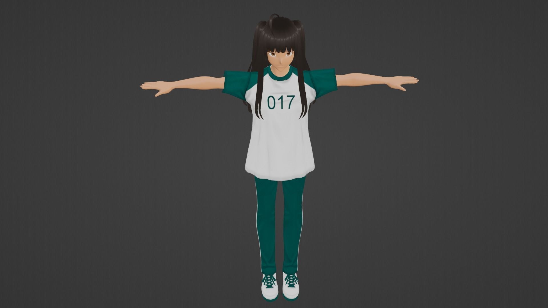 Squid Game - Player Low-poly 3D model_1