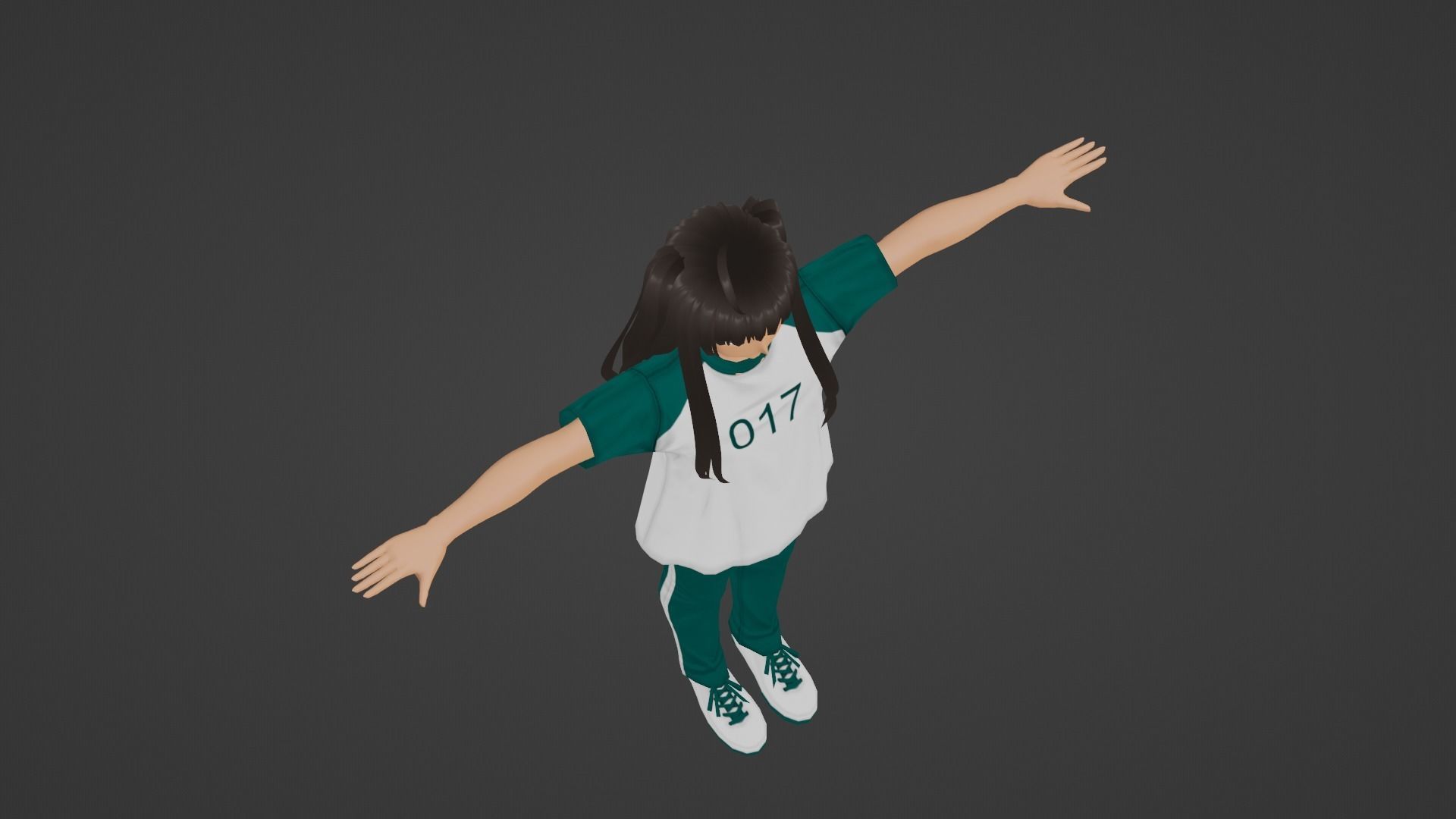 Squid Game - Player Low-poly 3D model_5