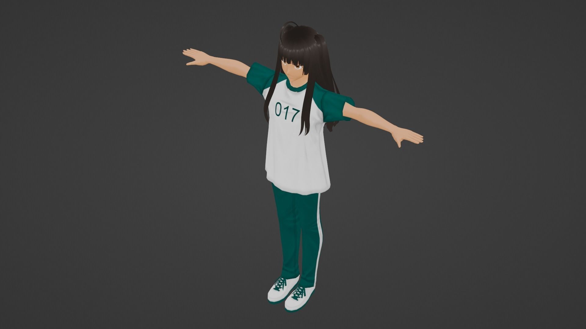 Squid Game - Player Low-poly 3D model_2