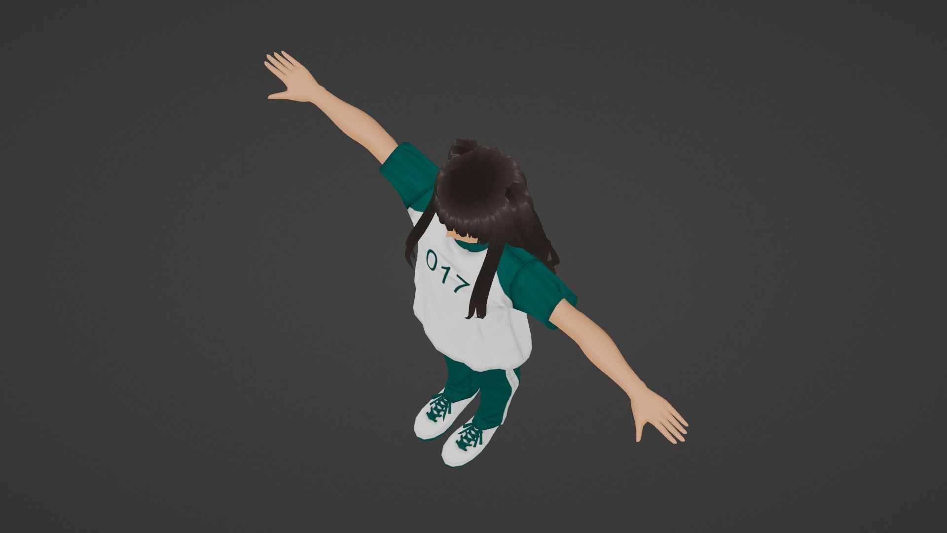 Squid Game - Player Low-poly 3D model_3