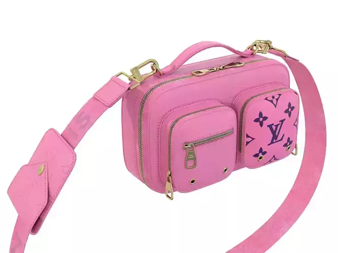 Louis Vuitton Utility Crossbody Bag Pink Low-poly 3D model